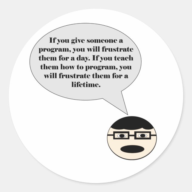 How To Frustrate a Programmer Stickers (Front)