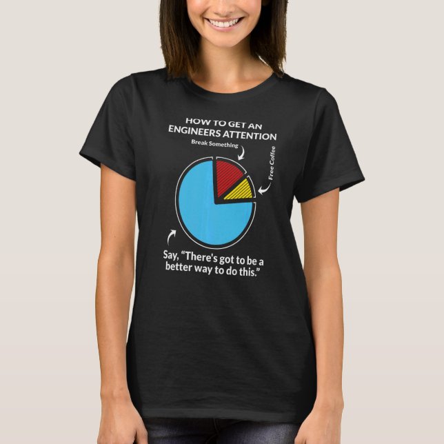 How to get an engineers attention   Engineering  1 T-Shirt (Front)