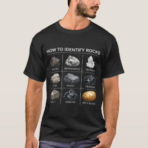How to identify rocks geology lover mineral T-Shirt