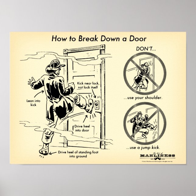 How to Kick Down a Door Print (Front)