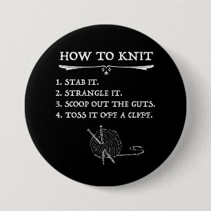 How To Knit Halloween Style 7.5 Cm Round Badge