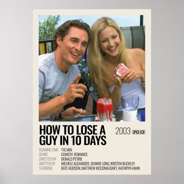 How to Lose a Guy in 10 Days 2003 movie Poster (Front)