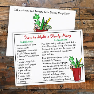 How to make a Bloody Mary Recipe Card