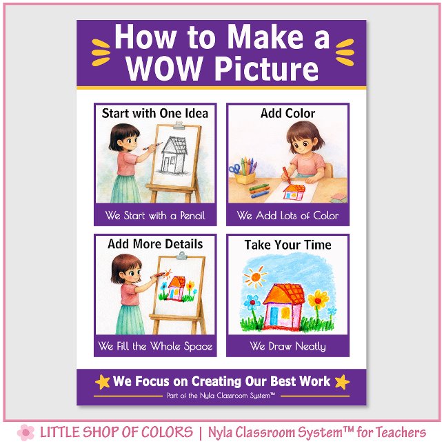 How to Make a WOW Picture Classroom Anchor Chart (Creator Uploaded)