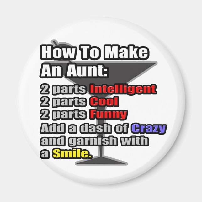 How To Make an Aunt Magnet (Front)