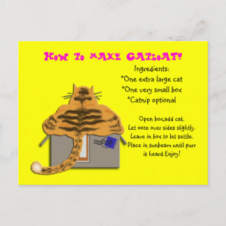 how to make catloaf postcard