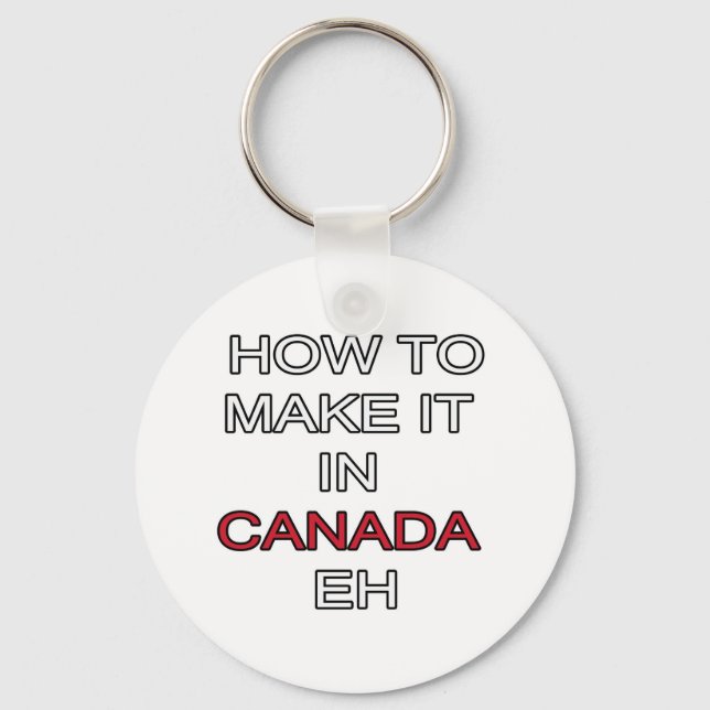 HOW TO MAKE IT IN CANADA EH! KEY RING (Front)