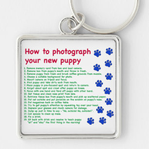 How to photograph your new puppy key ring