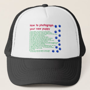 How to photograph your new puppy trucker hat