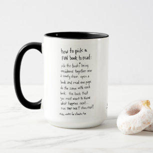 How to pick a fun book to read mug