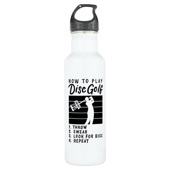 How To Play Disc Golf 710 Ml Water Bottle (Front)