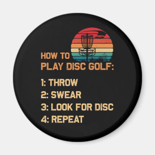 How To Play Disc Golf Disc Golf Golfing Player Magnet