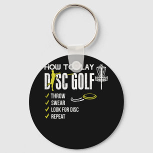 How To Play Disc Golf Frisbee Disc Humour Disc Key Ring