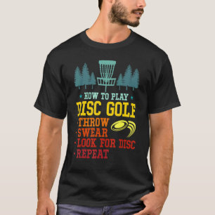 How To Play Disc Golf Retro Vintage Frisbee Golf T-Shirt