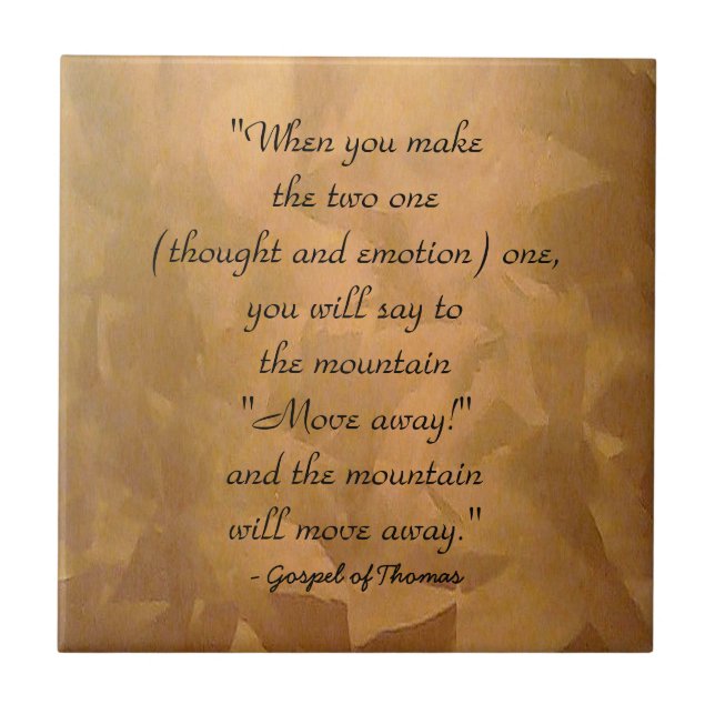 How To Pray Gospel Of Thomas Tile (Front)