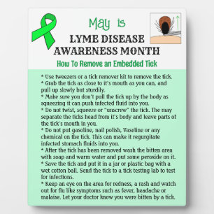 How to remove a Tick Educational Plaque