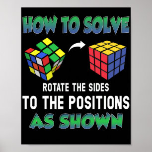How To Solve Puzzle Cube Cubing Poster