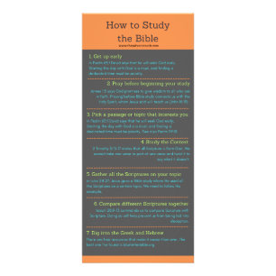 How to study the Bible Rack Card