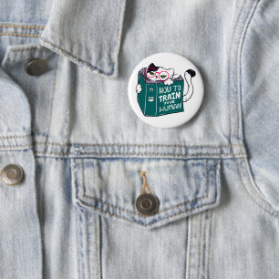 How To Train Your Human Funny Cat with Sunglasses 6 Cm Round Badge