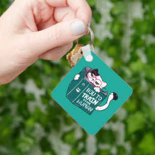How To Train Your Human Funny Cat with Sunglasses Key Ring