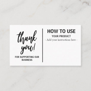 How To Use Instruction Cards