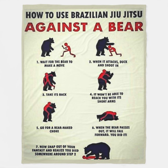 HOW TO USE JUDO AGANST A BEAR FLEECE BLANKET (Front)