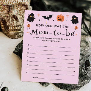 How was Old the Mum Halloween Baby Shower Game