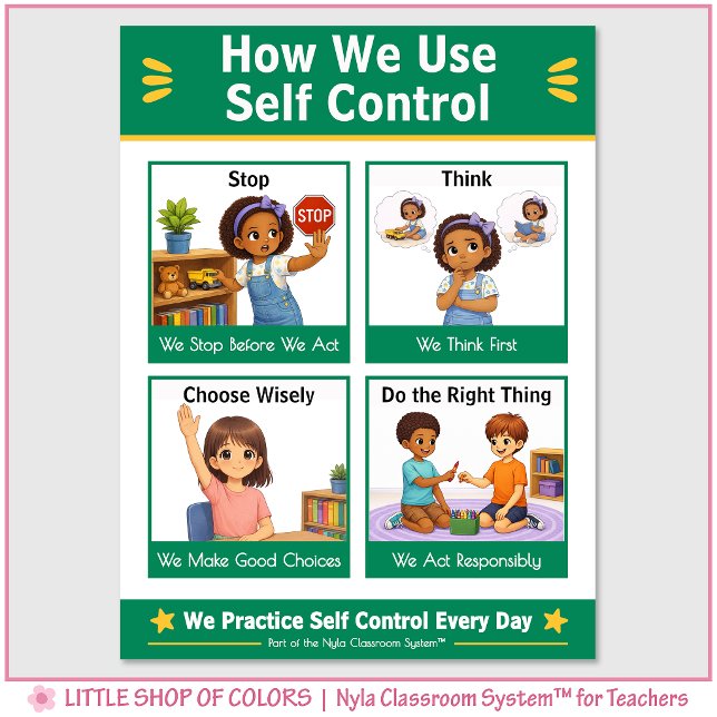 How We Use Self Control Classroom Anchor Chart (Creator Uploaded)