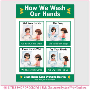 How We Wash Our Hands Classroom Anchor Chart