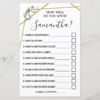How well do you know bilingual bridal shower game