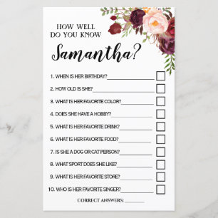 How well do you know bride english spanish game