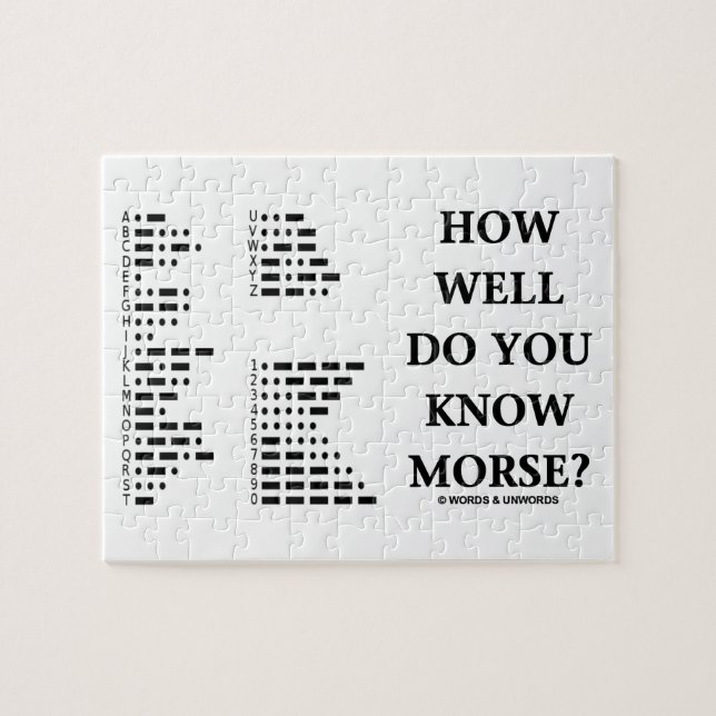 How Well Do You Know Morse? (Intl Morse Code) Jigsaw Puzzle (Horizontal)