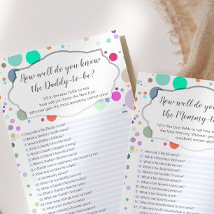 How well do you know Mummy and Daddy, double sided