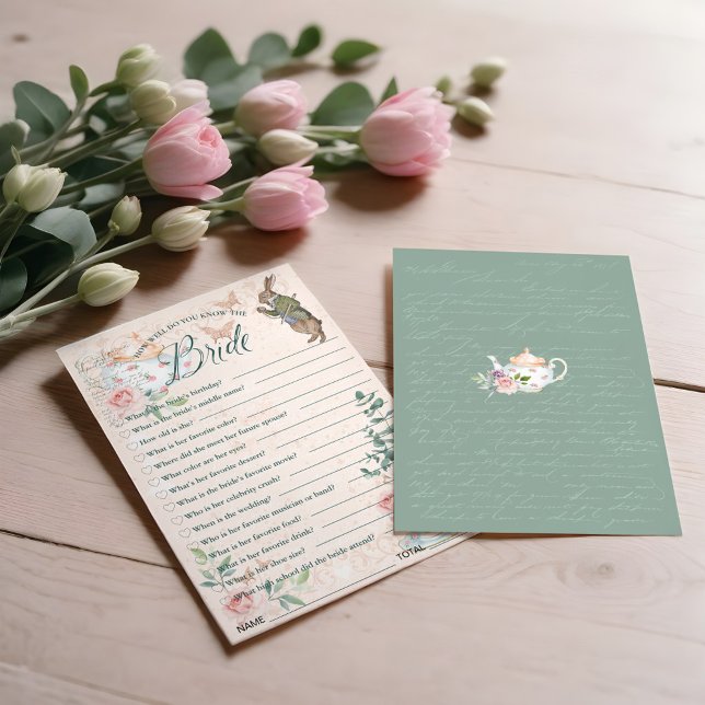 How Well Do You Know the Bride Bridal Shower Game Invitation (How Well Do You Know the Bride Bridal Shower Game Invitation)