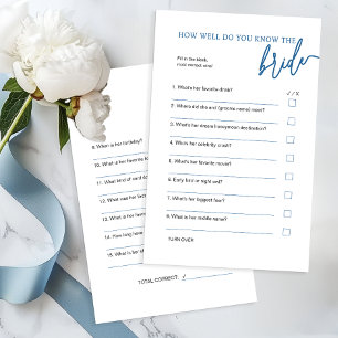 How Well Do You Know the Bride Game – Blue