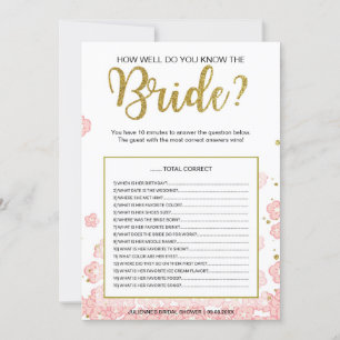 How Well Do You Know the Bride Game   Pink Gold