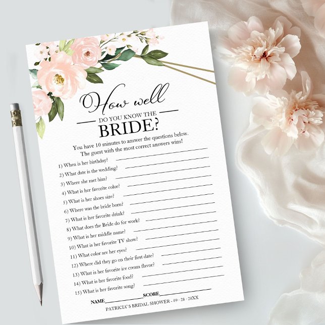 How Well Do You Know The Bride Pink Geometric Flyer (Creator Uploaded)