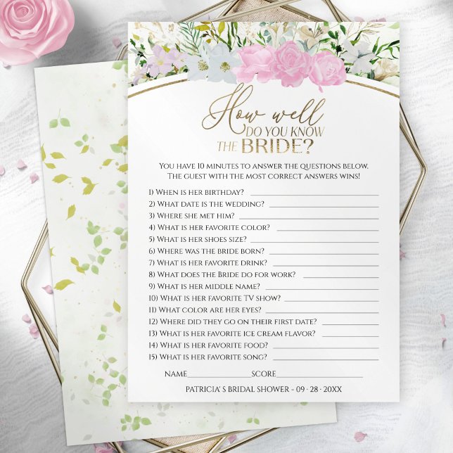How Well Do You Know The Bride Wildflower card (Creator Uploaded)