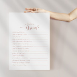 How Well Do You Know the Groom Bridal Shower Game