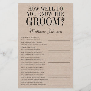 How Well Do You Know The Groom Rustic LGBTQ
