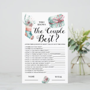 How well know the Bride Christmas Bridal Game