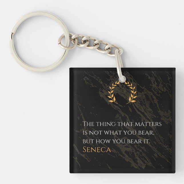 How You Bear It - Seneca Stoic Philosophy Quote Key Ring (Front)