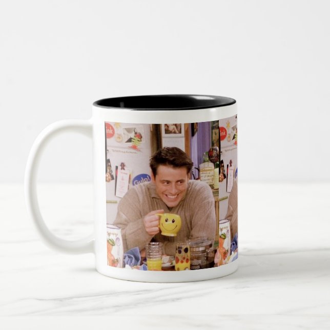 "How You Doin’? Sip in Style with the Joey Coffee  Two-Tone Coffee Mug (Left)