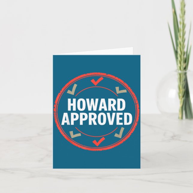 Howard approved  card (Front)