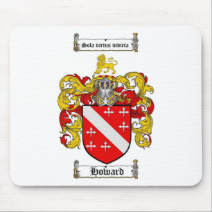HOWARD FAMILY CREST -  HOWARD COAT OF ARMS MOUSE PAD