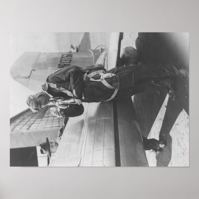 Howard Hughes Pilot Boarding Plane in Full Poster (Front)