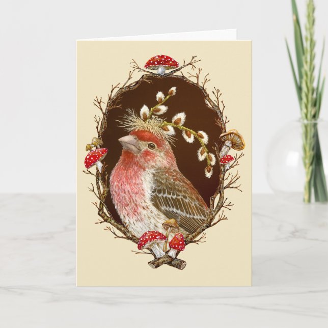 Howard in twig/mushroom border card (Front)