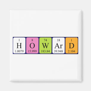 Howard periodic table name magnet