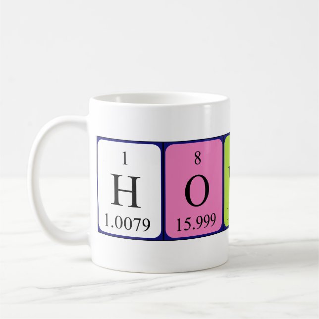 Howard periodic table name mug (Left)