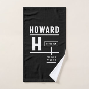 Howard Personalised Name Birthday Gift Hand Towel